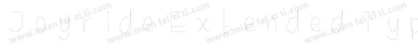 Joyride Extended Typeface字体转换